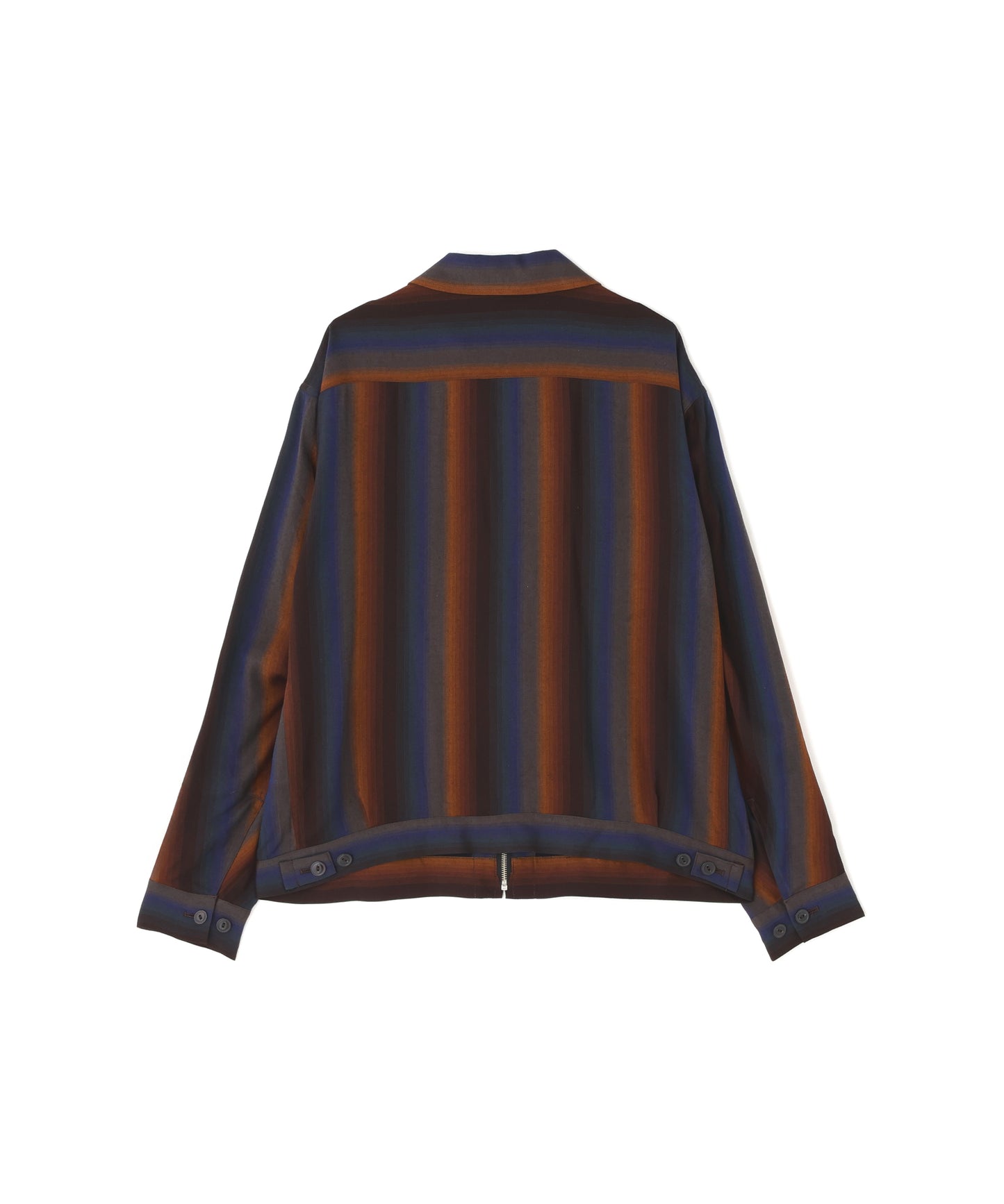 DRIZZLER JACKET ‐Wool Rayon Gradetion stripe‐
