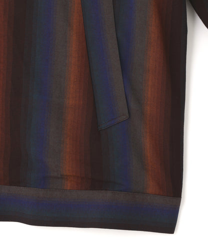 DRIZZLER JACKET ‐Wool Rayon Gradetion stripe‐