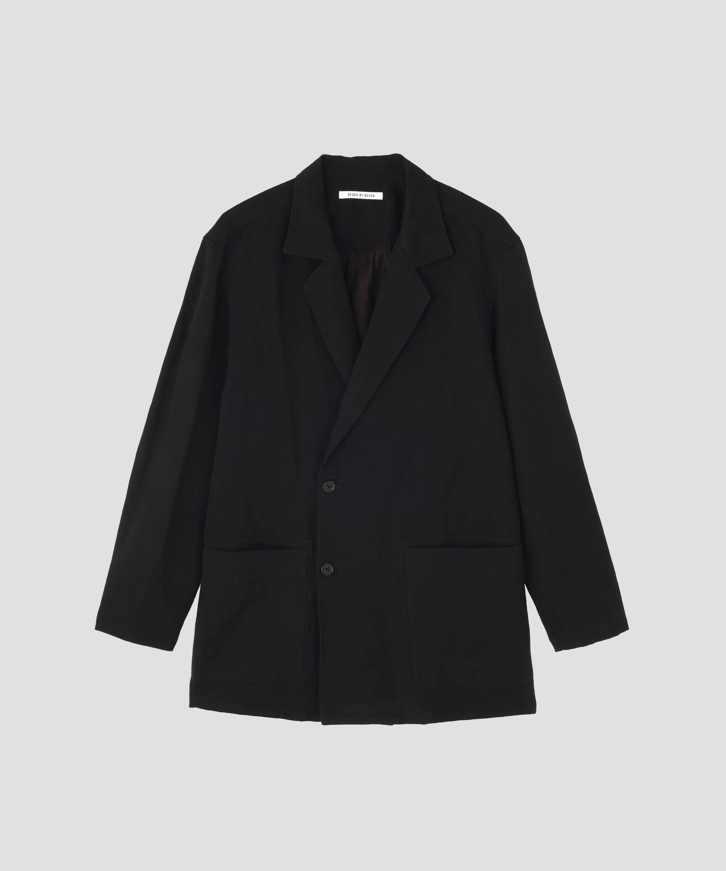 DOUBLE BREASTED SHIRTS JACKET ‐Cotton Linen Ratine‐