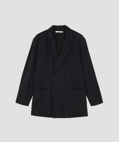 DOUBLE BREASTED SHIRTS JACKET ‐Cotton Linen Ratine‐