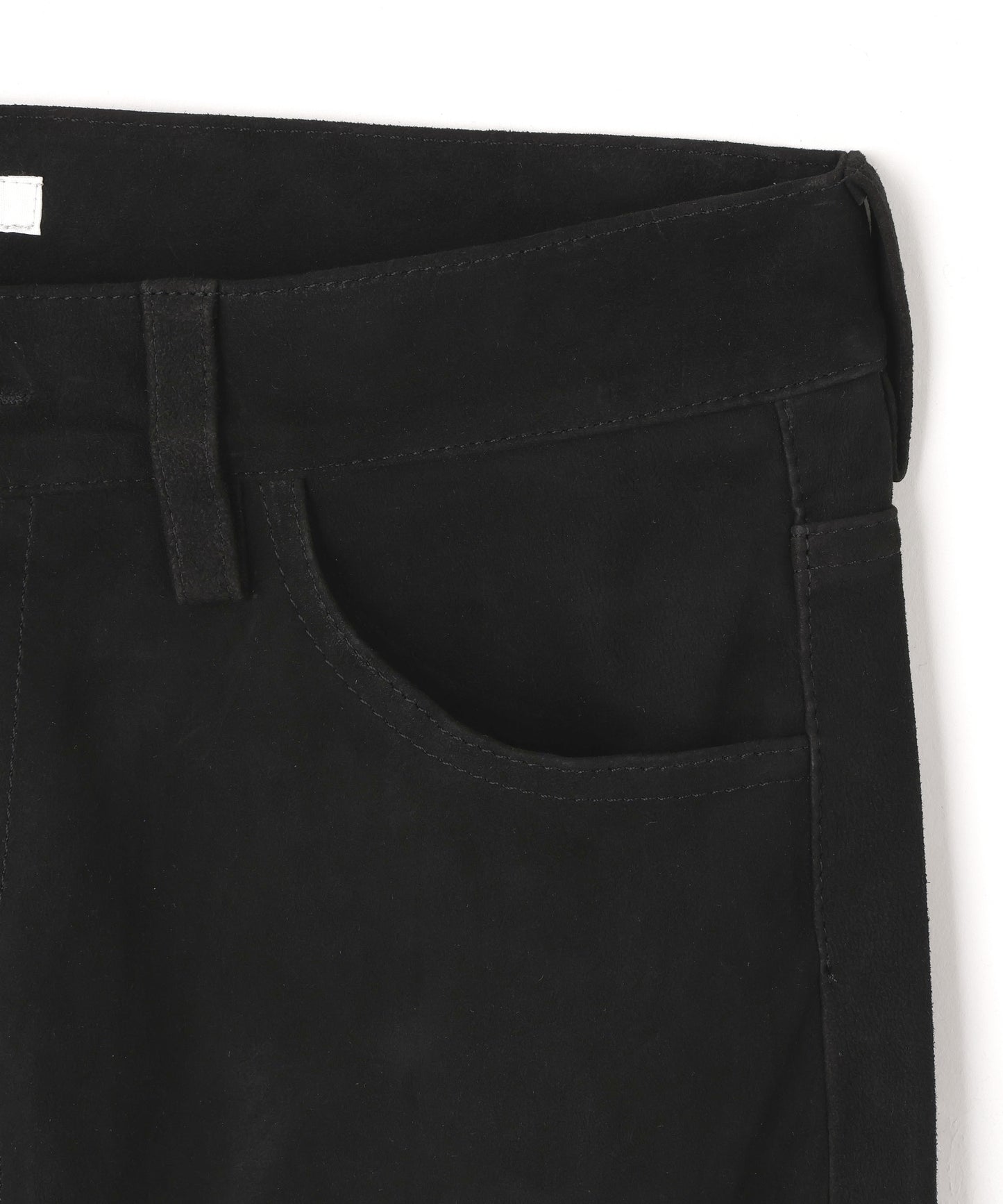 STRETCH LEATHER 5 POCKET PANTS ‐Goat suede‐
