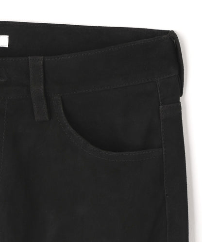 STRETCH LEATHER 5 POCKET PANTS ‐Goat suede‐