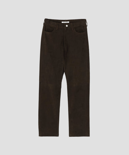 STRETCH LEATHER 5 POCKET PANTS ‐Goat suede‐