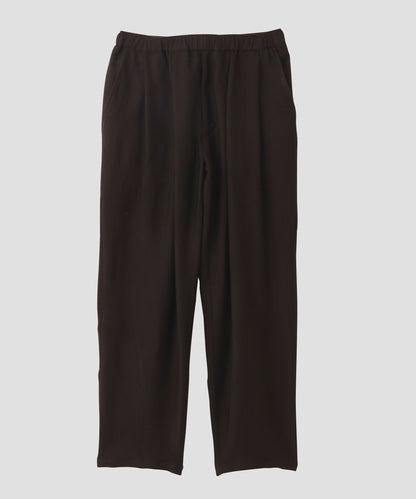 TUCK EASY PANTS ‐Silk Wool Loose twill‐