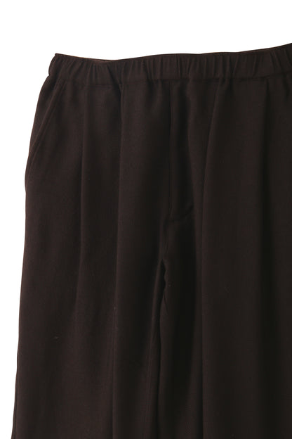 TUCK EASY PANTS ‐Silk Wool Loose twill‐