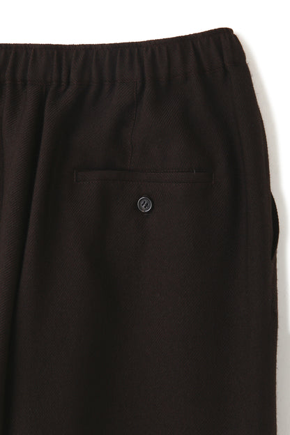 TUCK EASY PANTS ‐Silk Wool Loose twill‐