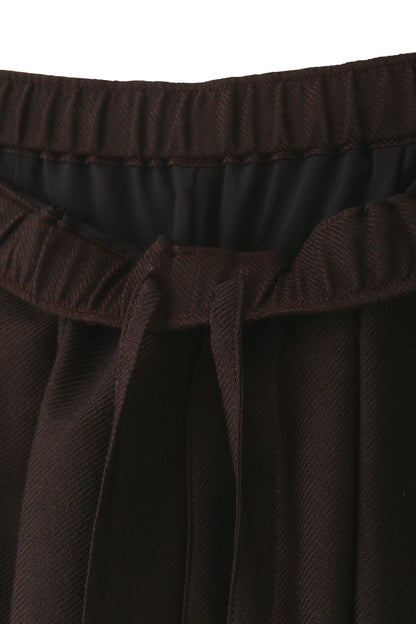 TUCK EASY PANTS ‐Silk Wool Loose twill‐