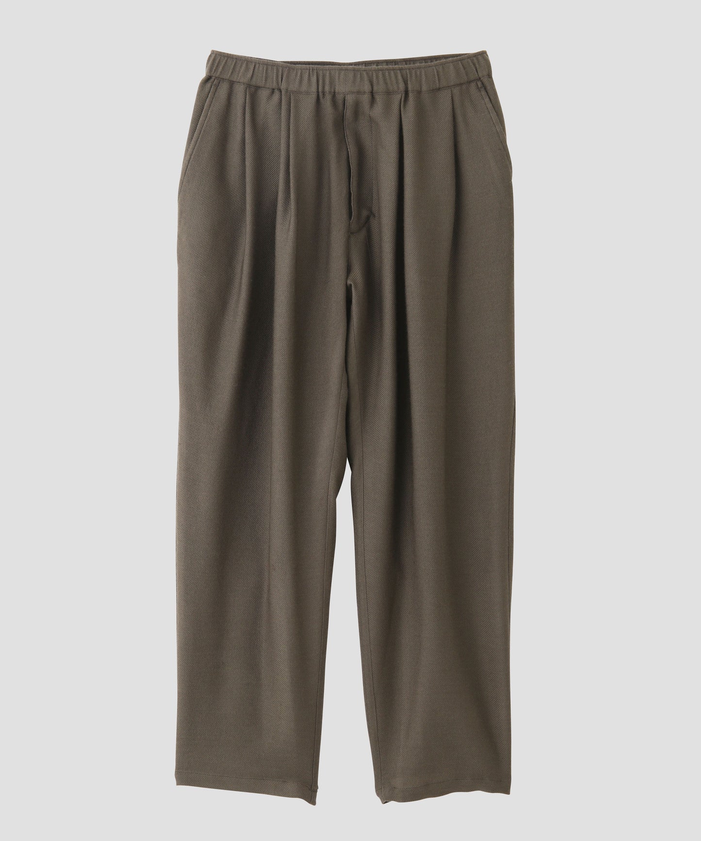 TUCK EASY PANTS ‐Silk Wool Loose twill‐