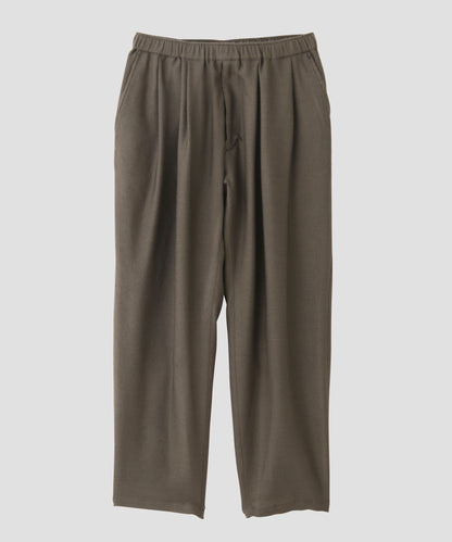 TUCK EASY PANTS ‐Silk Wool Loose twill‐