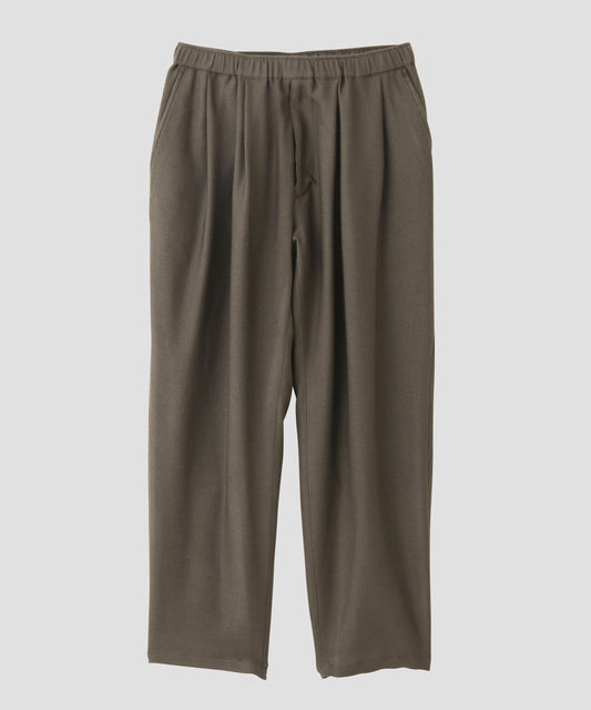 TUCK EASY PANTS ‐Silk Wool Loose twill‐