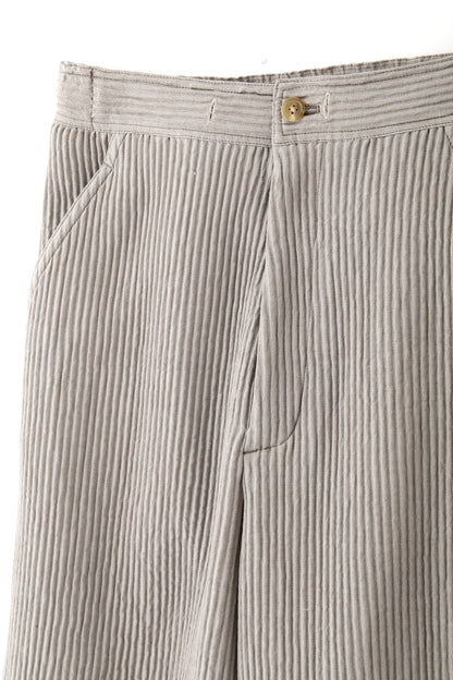 WIDE EASY TROUSERS ‐Cotton Wool Pleats‐