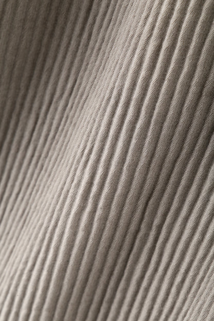 WIDE EASY TROUSERS ‐Cotton Wool Pleats‐