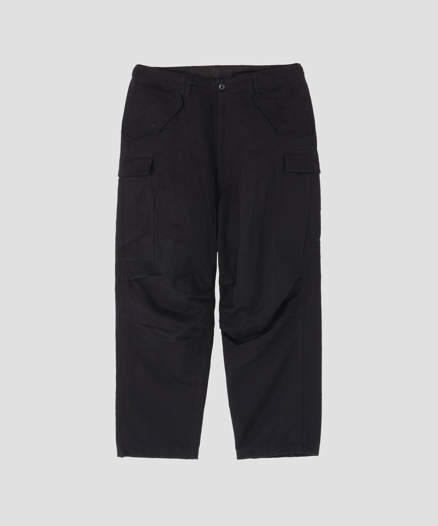 MILITARY CARGO PANTS ‐Cotton Linen Ratine‐