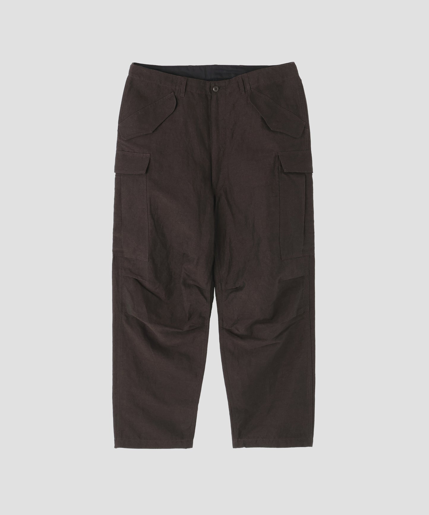 MILITARY CARGO PANTS ‐Cotton Linen Ratine‐