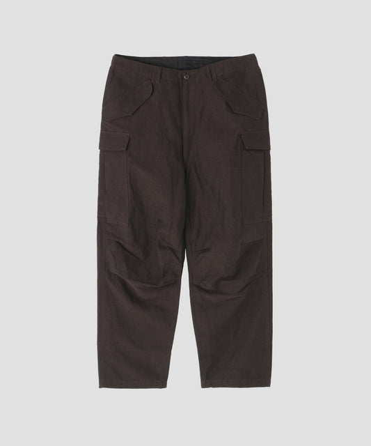 MILITARY CARGO PANTS ‐Cotton Linen Ratine‐