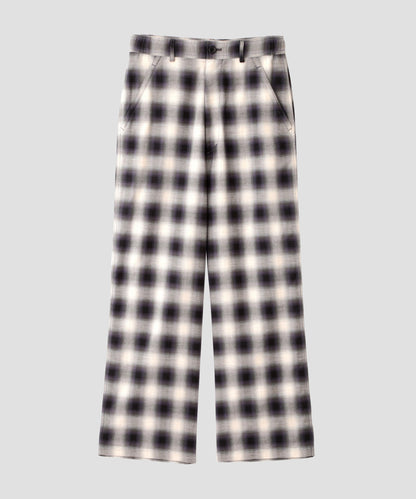 OMBRE CHECK EASY TROUSERS ‐Cotton Yak‐
