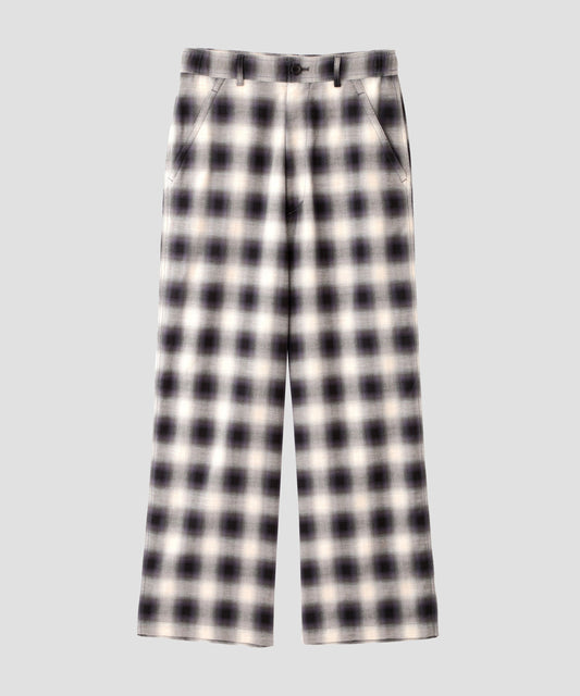 OMBRE CHECK EASY TROUSERS ‐Cotton Yak‐