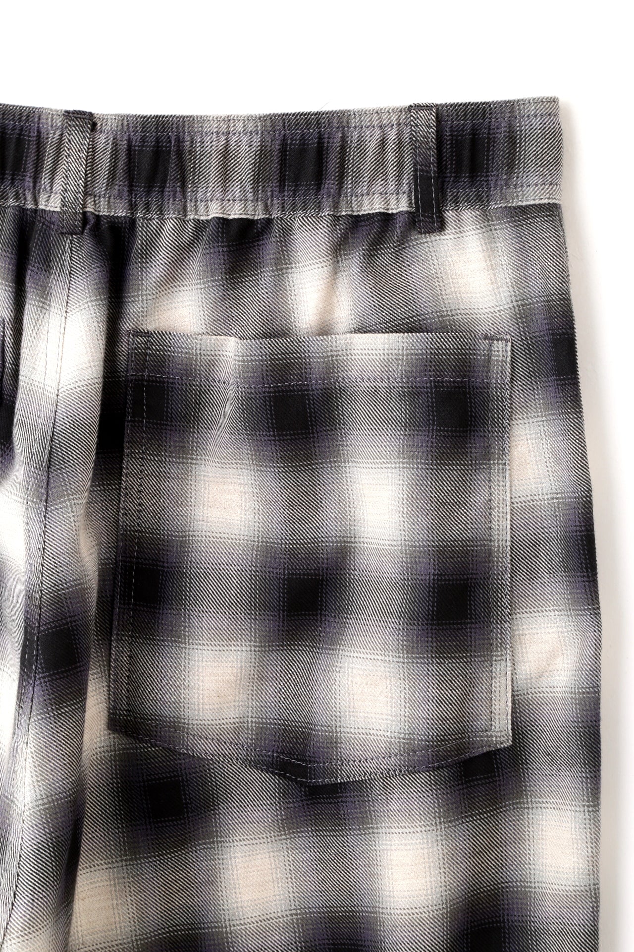 OMBRE CHECK EASY TROUSERS ‐Cotton Yak‐