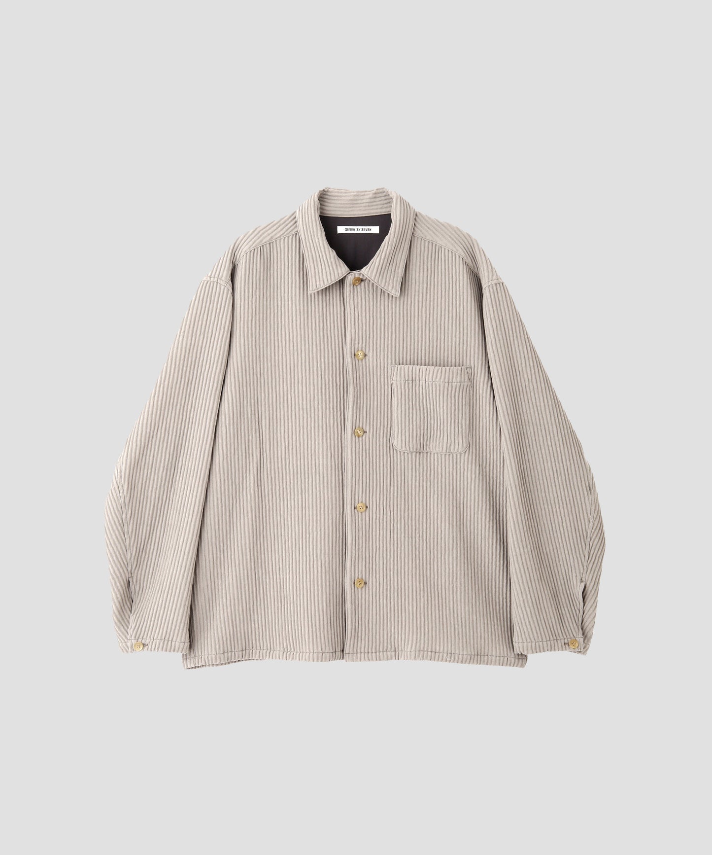 SHIRTS JACKET ‐Cotton Wool Pleats‐