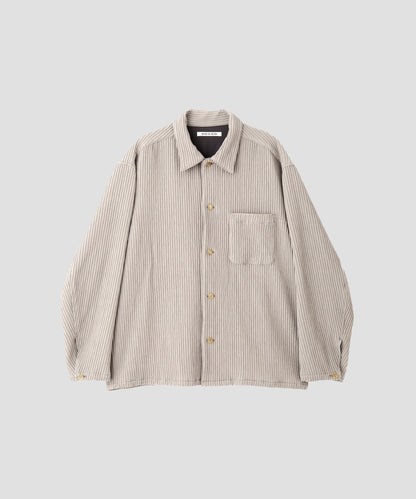 SHIRTS JACKET ‐Cotton Wool Pleats‐