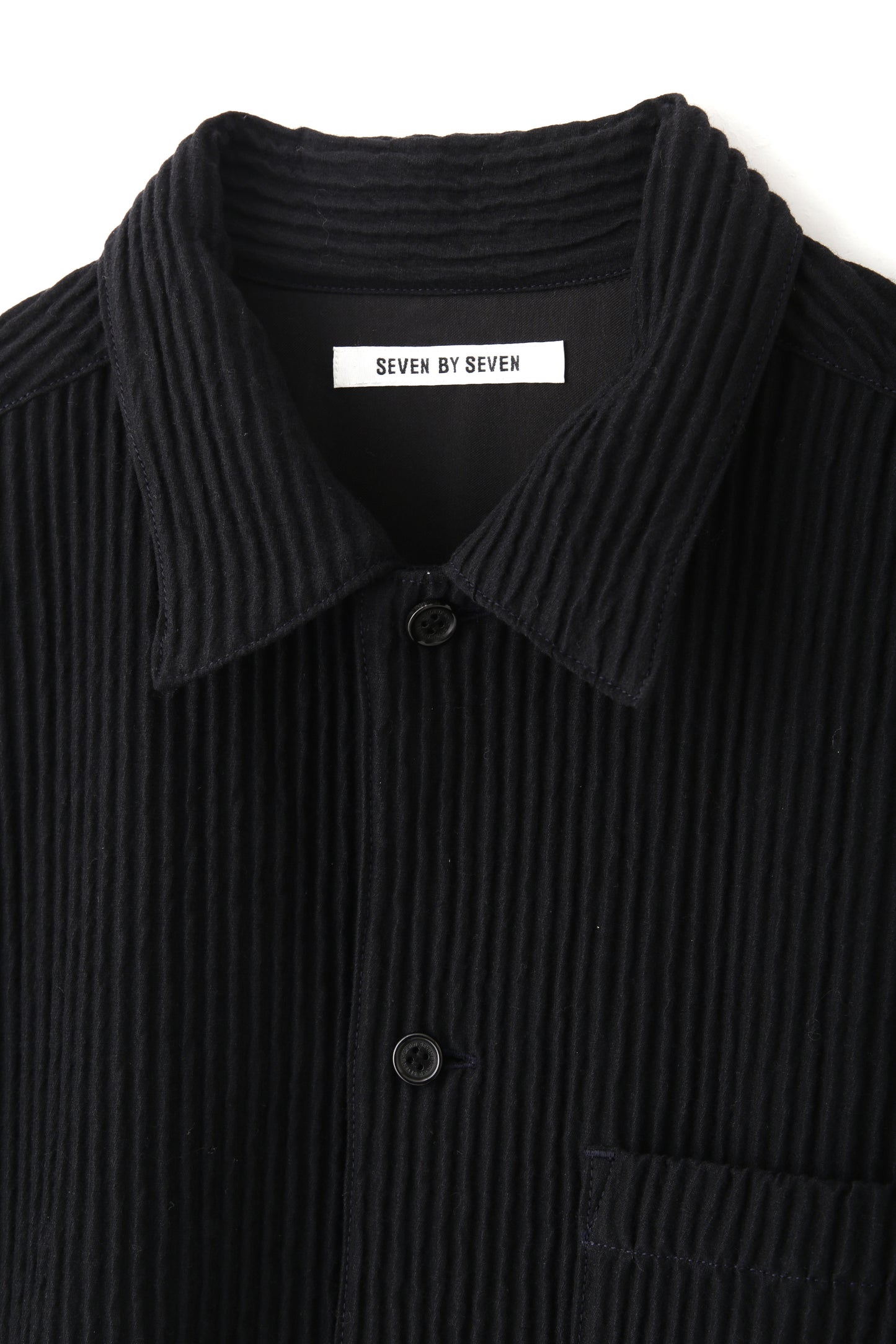 SHIRTS JACKET ‐Cotton Wool Pleats‐