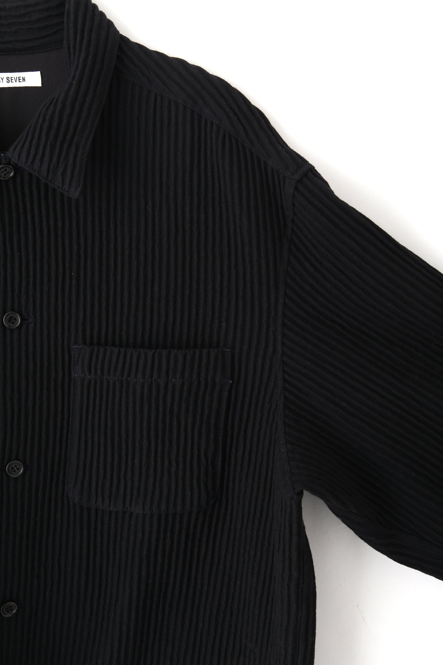 SHIRTS JACKET ‐Cotton Wool Pleats‐