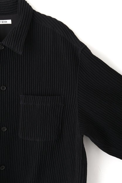 SHIRTS JACKET ‐Cotton Wool Pleats‐