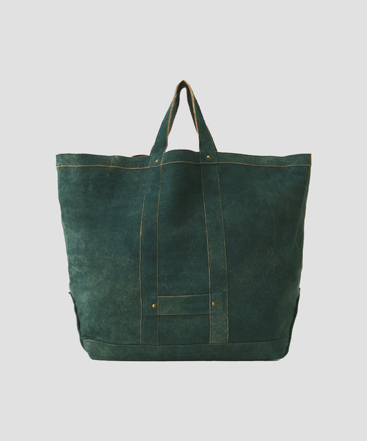 LEATHER TOTE BAG ‐Goat suede Antique finish‐