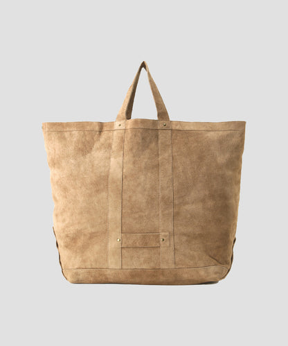 LEATHER TOTE BAG ‐Goat suede Antique finish‐
