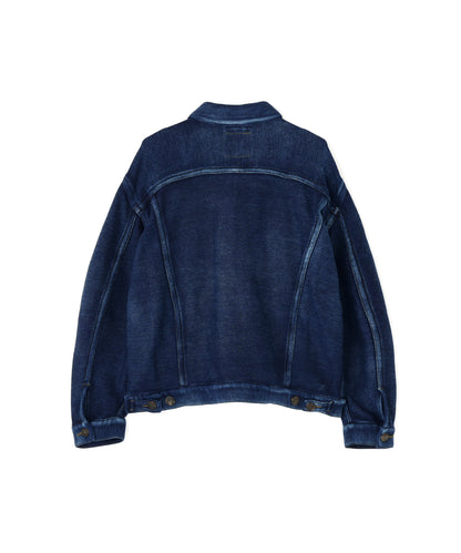 3RD TYPE WASHED KNIT JACKET ‐Indigo yarn‐