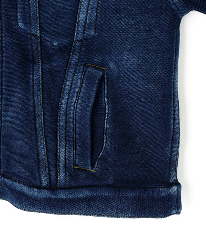 3RD TYPE WASHED KNIT JACKET ‐Indigo yarn‐