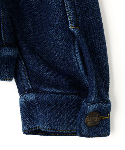 3RD TYPE WASHED KNIT JACKET ‐Indigo yarn‐