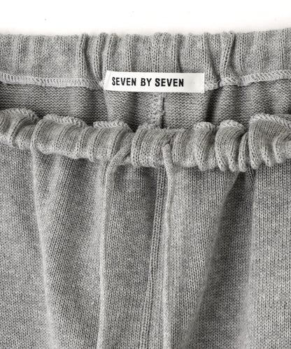 SIDE SEAMLESS KNIT PANTS ‐Tight tension Cotton‐