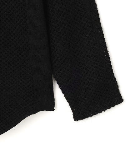 SWITCHING FOOTBALL MOHAIR KNIT TEE ‐Mesh crochet‐