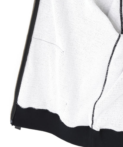 DOUBLE FACE FULL ZIP KNIT HOODIE ‐Jersey/Thermal‐