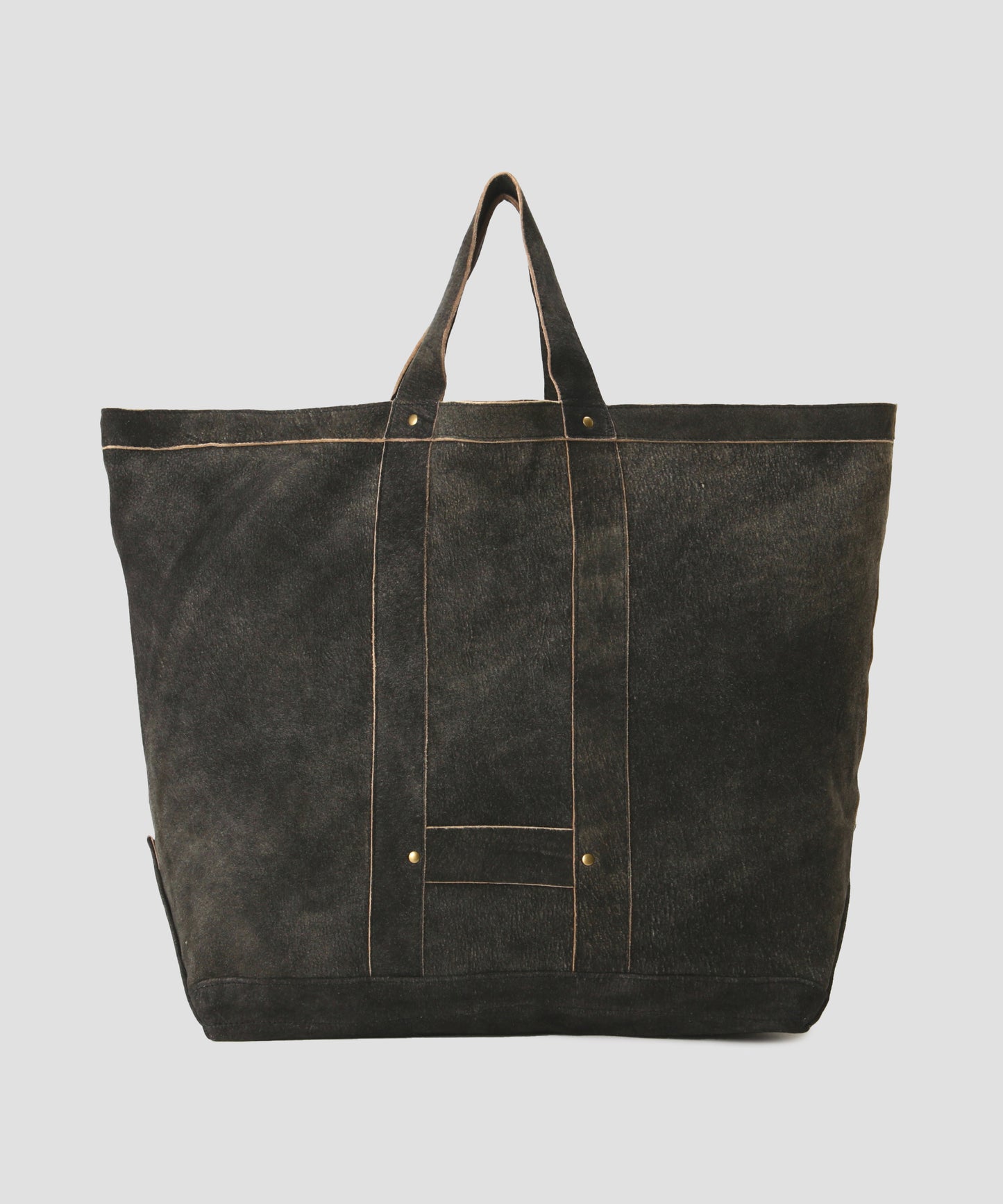 LEATHER TOTE BAG ‐Goat suede Antique finish‐