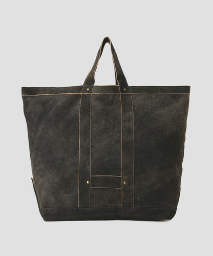 LEATHER TOTE BAG ‐Goat suede Antique finish‐