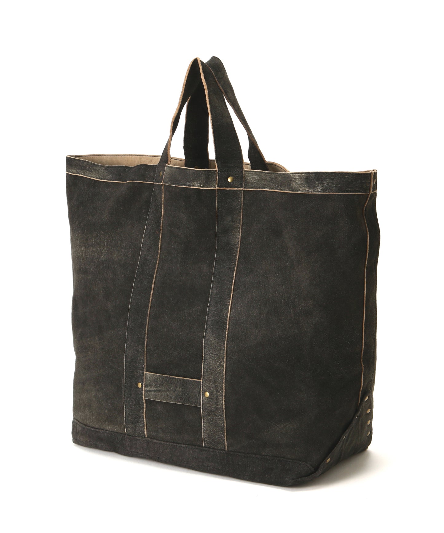 LEATHER TOTE BAG ‐Goat suede Antique finish‐