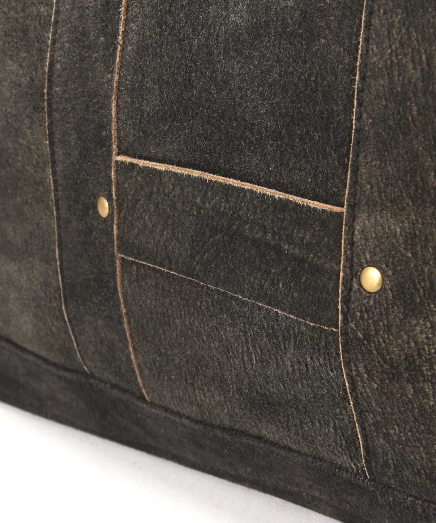 LEATHER TOTE BAG ‐Goat suede Antique finish‐