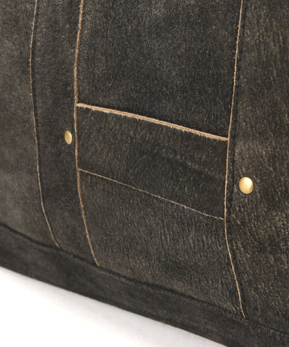 LEATHER TOTE BAG ‐Goat suede Antique finish‐