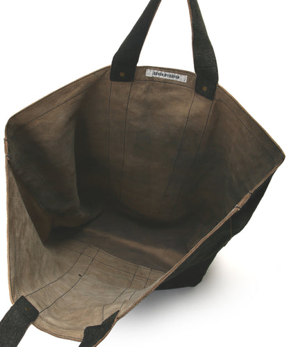 LEATHER TOTE BAG ‐Goat suede Antique finish‐