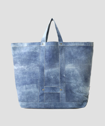 LEATHER TOTE BAG ‐Goat suede Antique finish‐