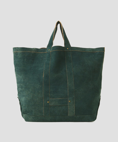 LEATHER TOTE BAG ‐Goat suede Antique finish‐