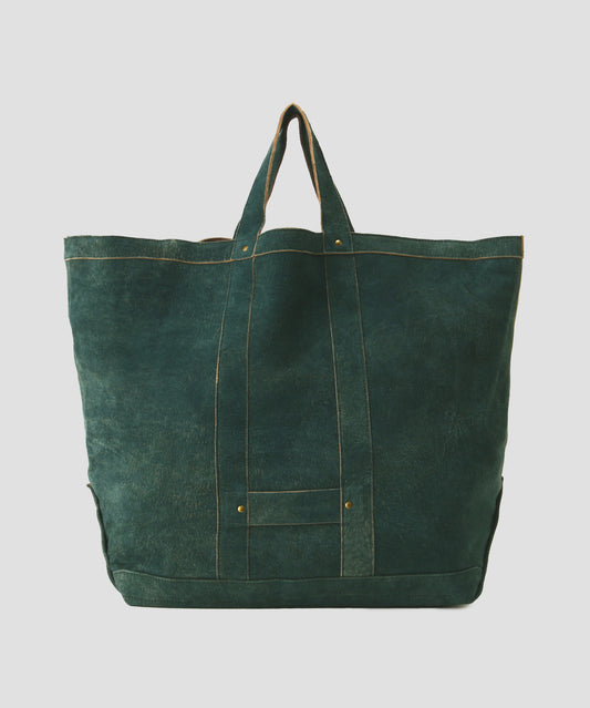 LEATHER TOTE BAG ‐Goat suede Antique finish‐