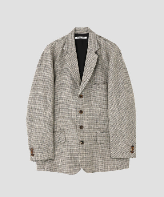 5B LOOSE TAILORED JACKET ‐Heather Linen/Nylon*Wool crepe‐