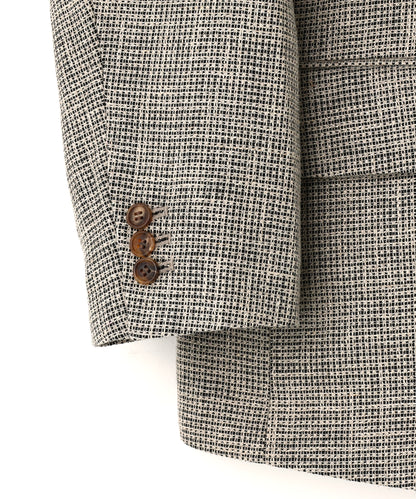 5B LOOSE TAILORED JACKET ‐Heather Linen/Nylon*Wool crepe‐