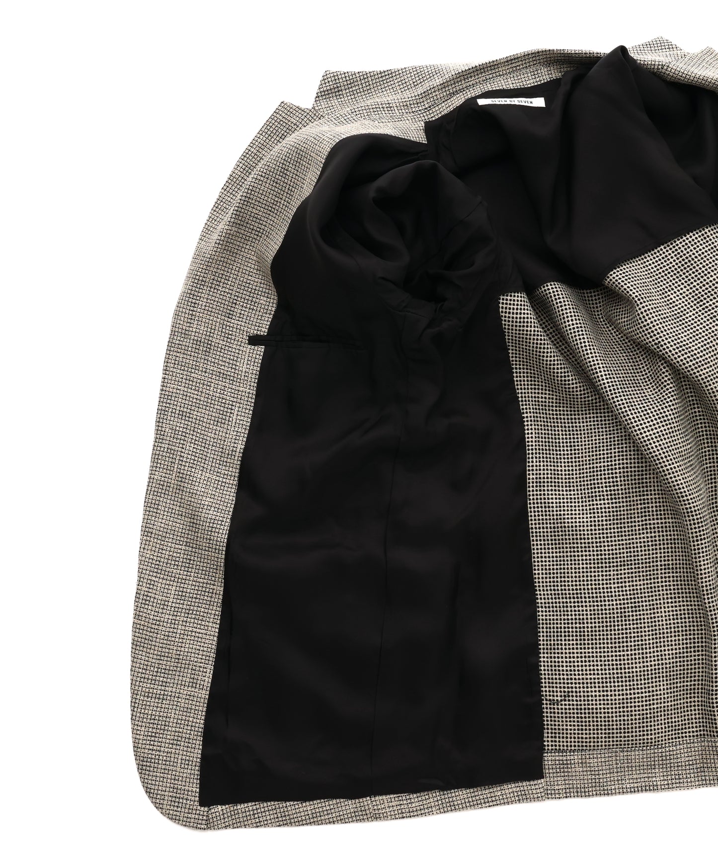 5B LOOSE TAILORED JACKET ‐Heather Linen/Nylon*Wool crepe‐