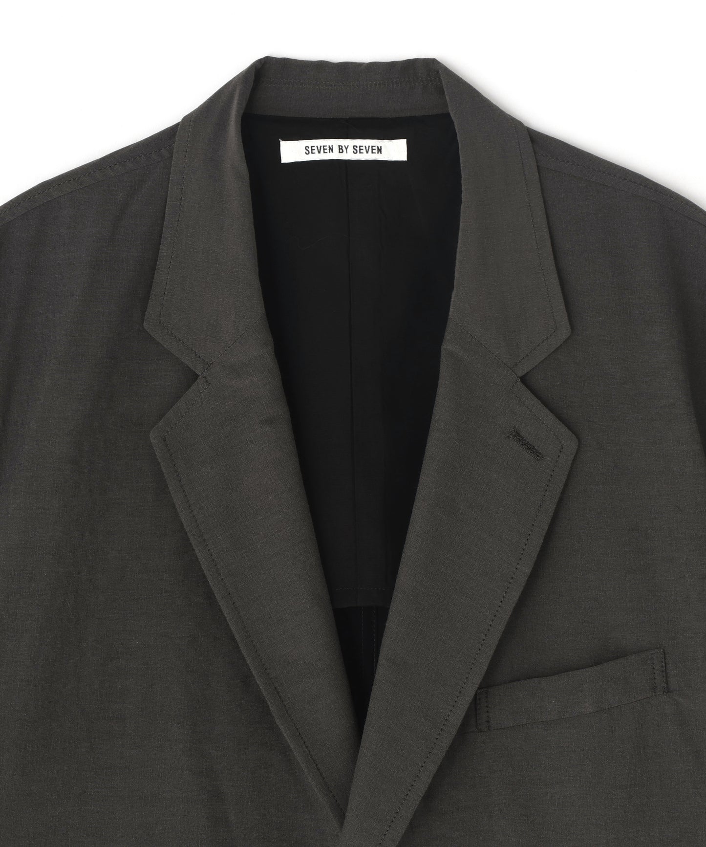 IRREGULAR DOUBLE BREASTED TAILORED JACKET ‐Double Face Cotton Silk‐