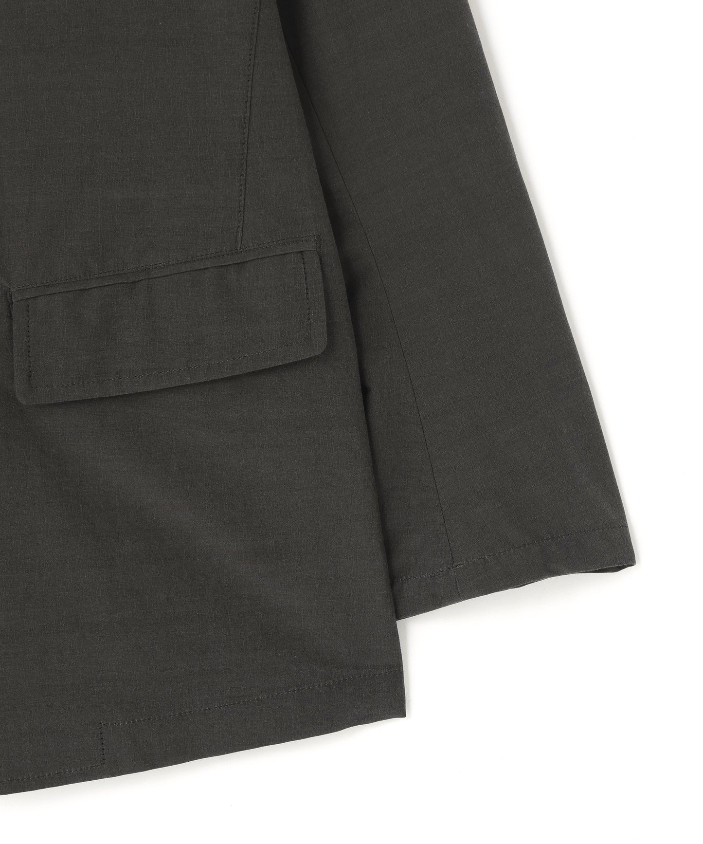 IRREGULAR DOUBLE BREASTED TAILORED JACKET ‐Double Face Cotton Silk‐