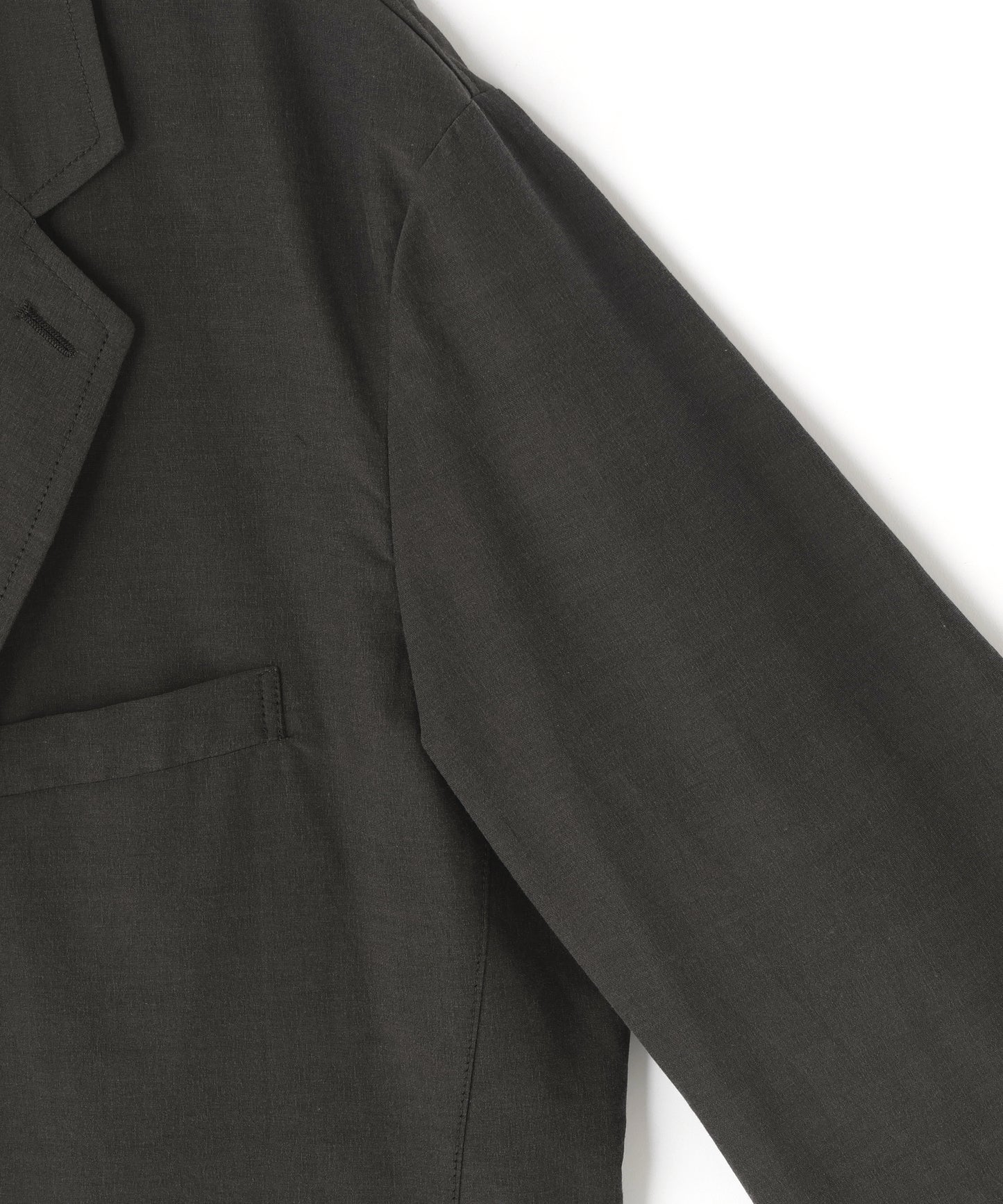 IRREGULAR DOUBLE BREASTED TAILORED JACKET ‐Double Face Cotton Silk‐